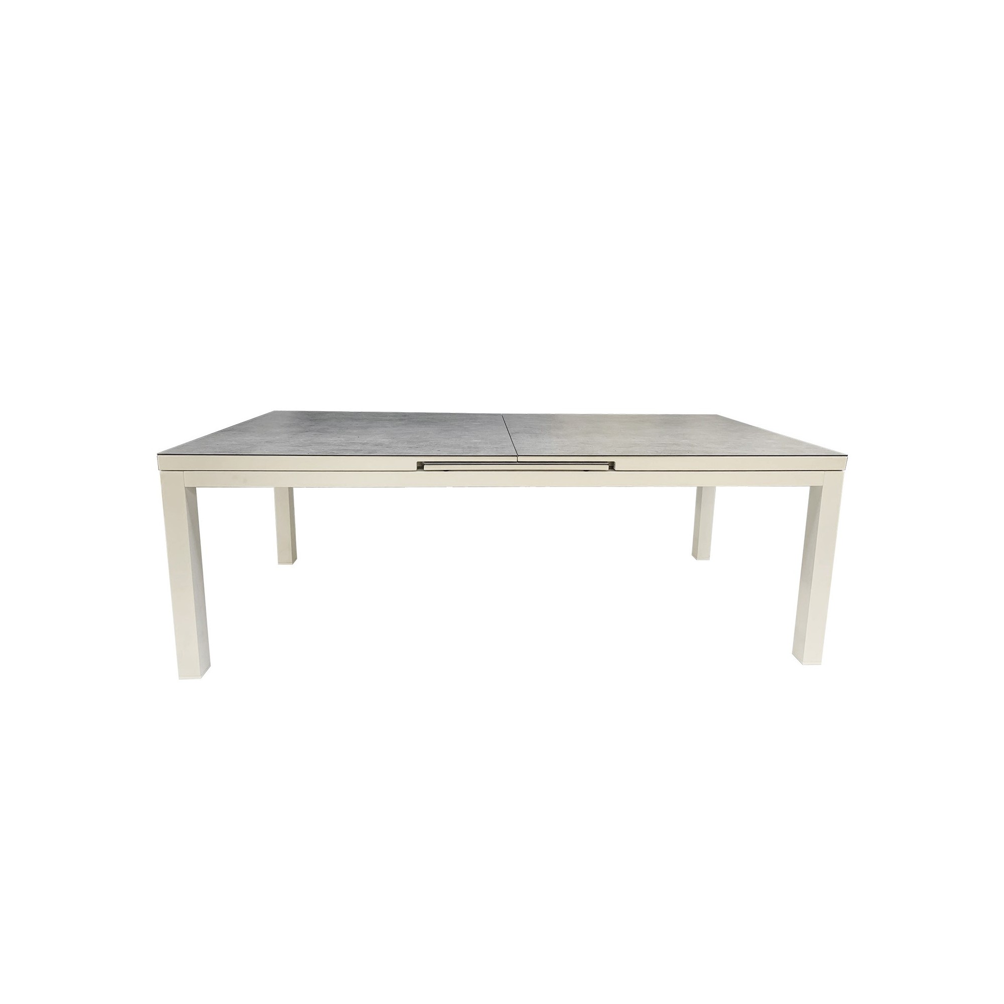 Table de jardin à rallonges Conte blanche 160x90cm Gescova