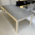 Table de jardin à rallonges Conte blanche 160x90cm Gescova