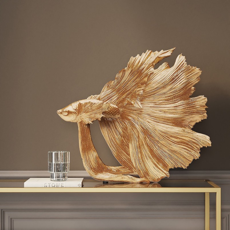 Déco Poisson combattant doré 34cm Kare Design