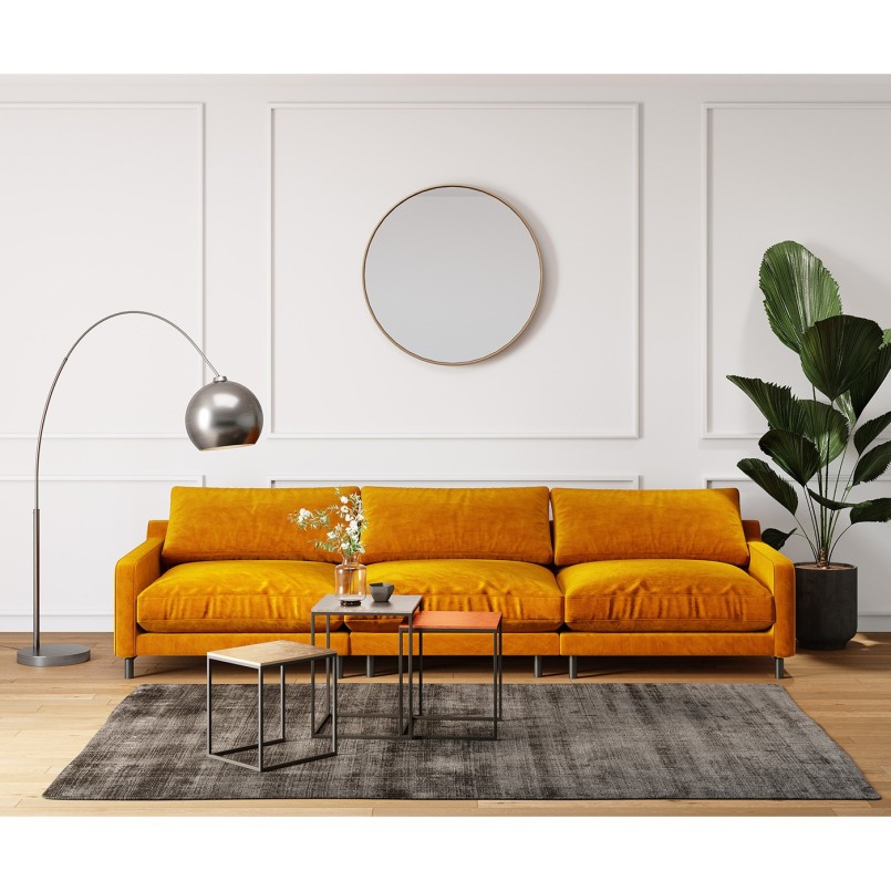 Mirror Curve Round Brass Ø100cm Kare Design