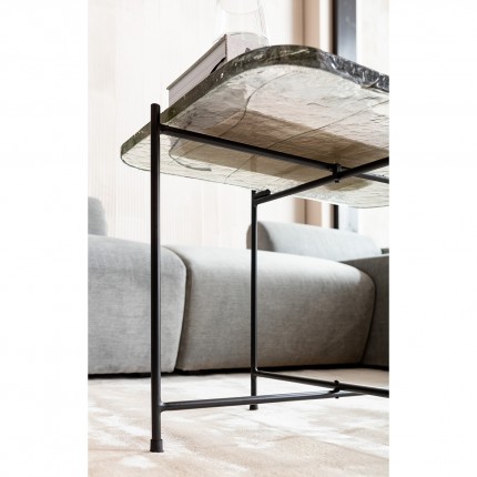 Table basse Ice 63x46cm pieds noirs Kare Design