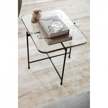 Table basse Ice 63x46cm pieds noirs Kare Design