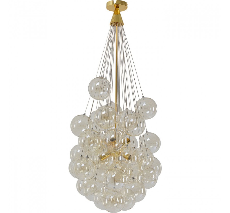 Suspension Snowballs ambre Ø50cm