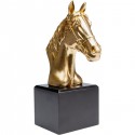 Déco tête cheval doré 27cm Kare Design