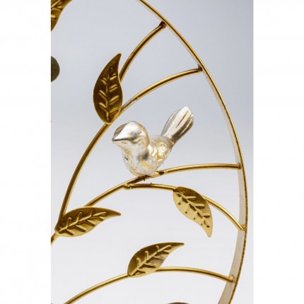 Déco oiseaux chantant dorés 38cm Kare Design