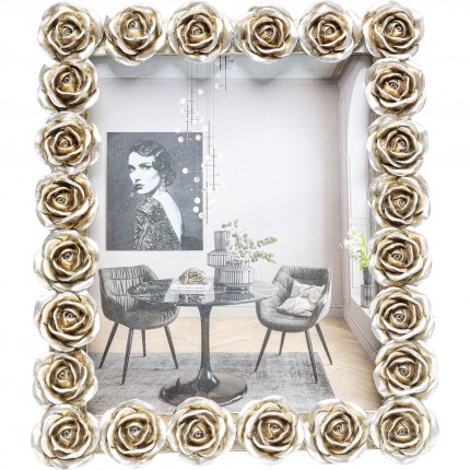 Cadre photo roses argentées 26x31cm Kare Design