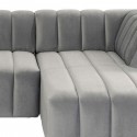 Canapé d'angle Jessy gris droite Kare Design