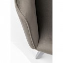 Chaise avec accoudoirs Modino velours gris Kare Design