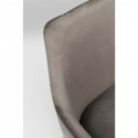 Chaise avec accoudoirs Modino velours gris Kare Design
