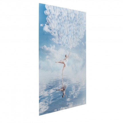Tableau en verre Balloon Girl 100x150cm Kare Design