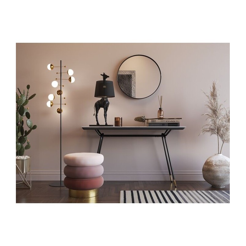 Tabouret Sandwich velours rose Kare Design