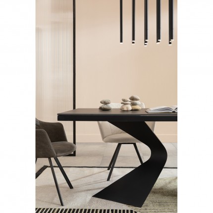Table Gloria 200x100cm grès noir Kare Design