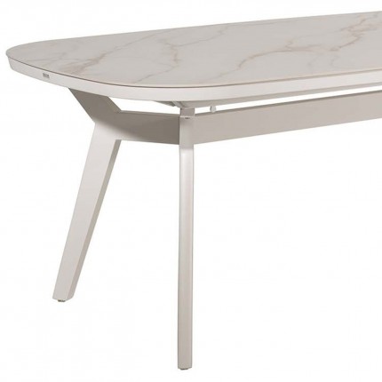 Table de jardin Mali 260x120cm blanche Gescova