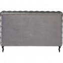 Lit Desire haut gris argenté 160x200cm