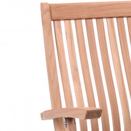 Chaise de jardin pliante avec accoudoirs York Gescova