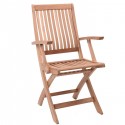 Chaise de jardin pliante avec accoudoirs York Gescova