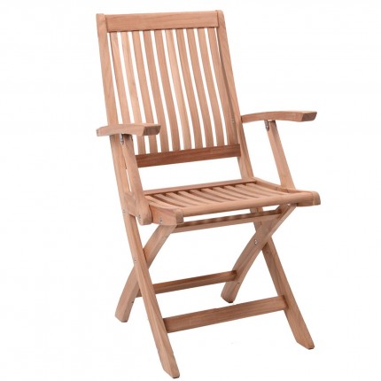 Chaise de jardin pliante avec accoudoirs York Gescova