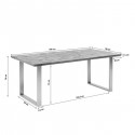Table Abstract chromée 180x90cm Kare Design