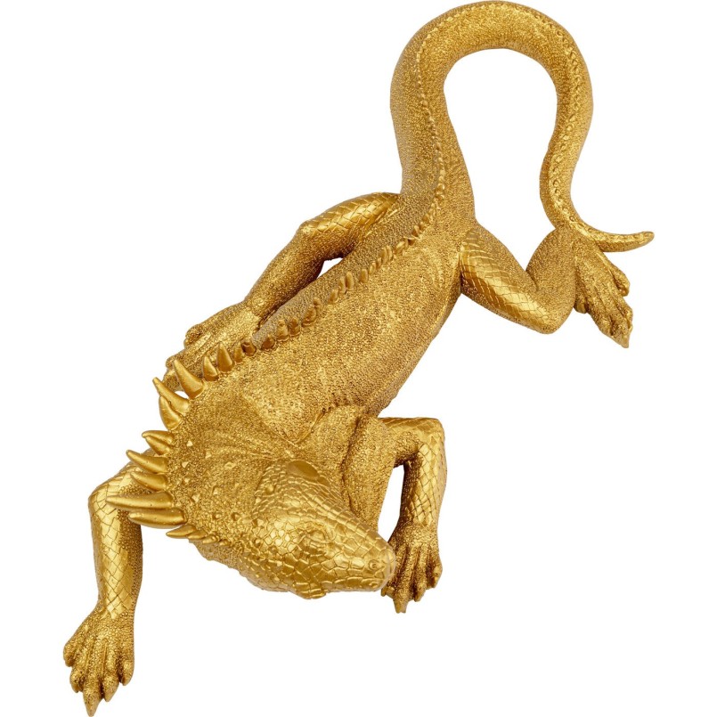 Déco murale iguane doré 40x17cm Kare Design