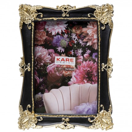 Cadre photo Baroque noir et doré Kare Design