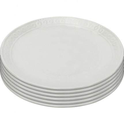 Assiettes Karma blanches 22cm set de 4 Kare Design