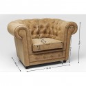 Fauteuil Capitonné Oxford Vintage Kare Design