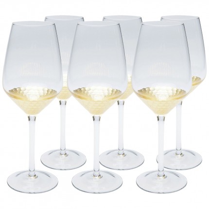 Verres à vin blanc Gobi set de 6 Kare Design