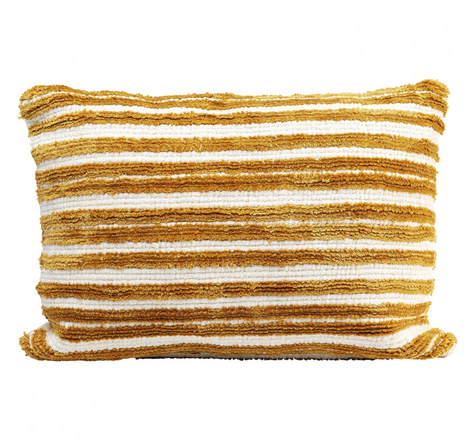 Coussin rayures orange et blanc Kare Design