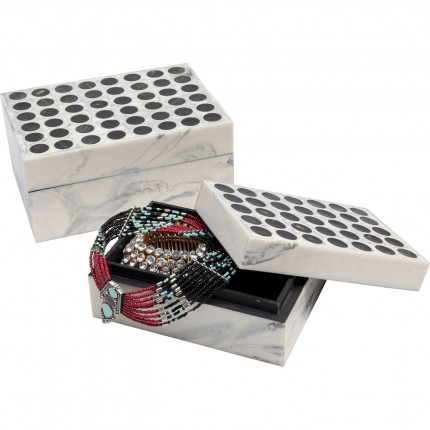 Boîtes Dotted set de 2 Kare Design