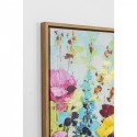 Peinture Frame champ de fleurs 100x100cm Kare Design