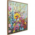 Peinture Frame champ de fleurs 100x100cm Kare Design