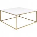 Table basse Key West dorée 90x90cm Kare Design