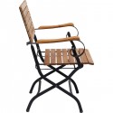Chaise de jardin pliante avec accoudoirs Hampton Kare Design