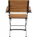 Chaise de jardin pliante avec accoudoirs Hampton Kare Design