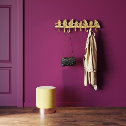 Wall Wardrobe monkey family gold 70cm Kare Design