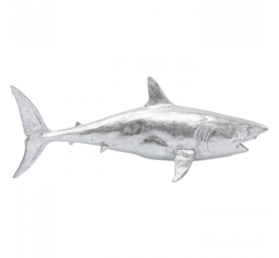 Déco requin argenté XL 106cm Kare Design
