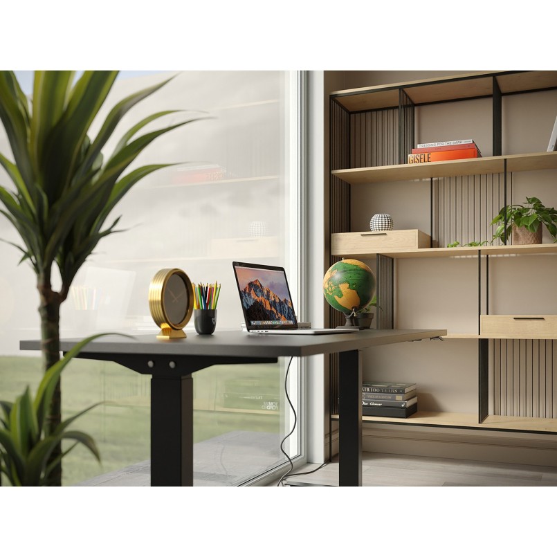 Bureau Office noir 140x60cm Kare Design