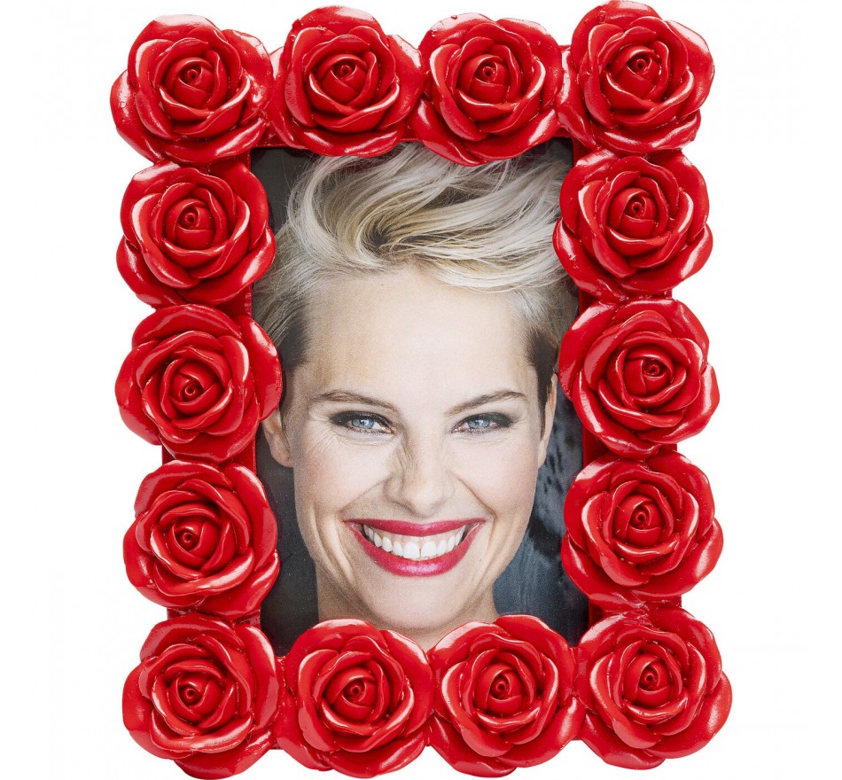 Cadre photo roses rouges 17x21cm Kare Design
