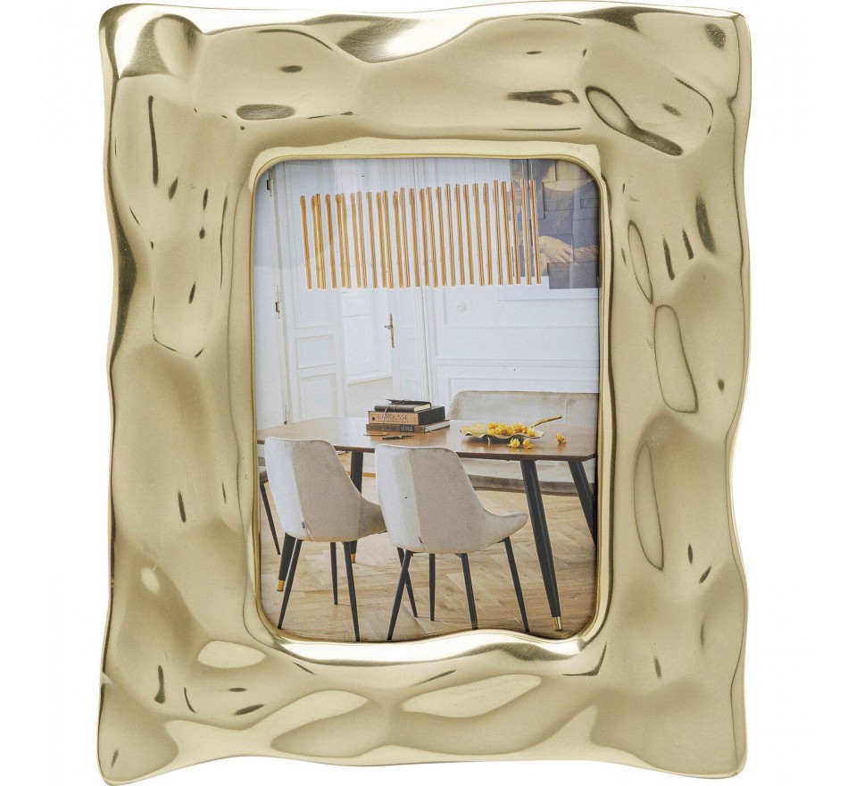 Cadre photo Jade Square doré 21x26cm Kare Design