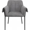 Chaise avec accoudoirs Bess grise Kare Design