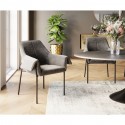 Chaise avec accoudoirs Bess grise Kare Design
