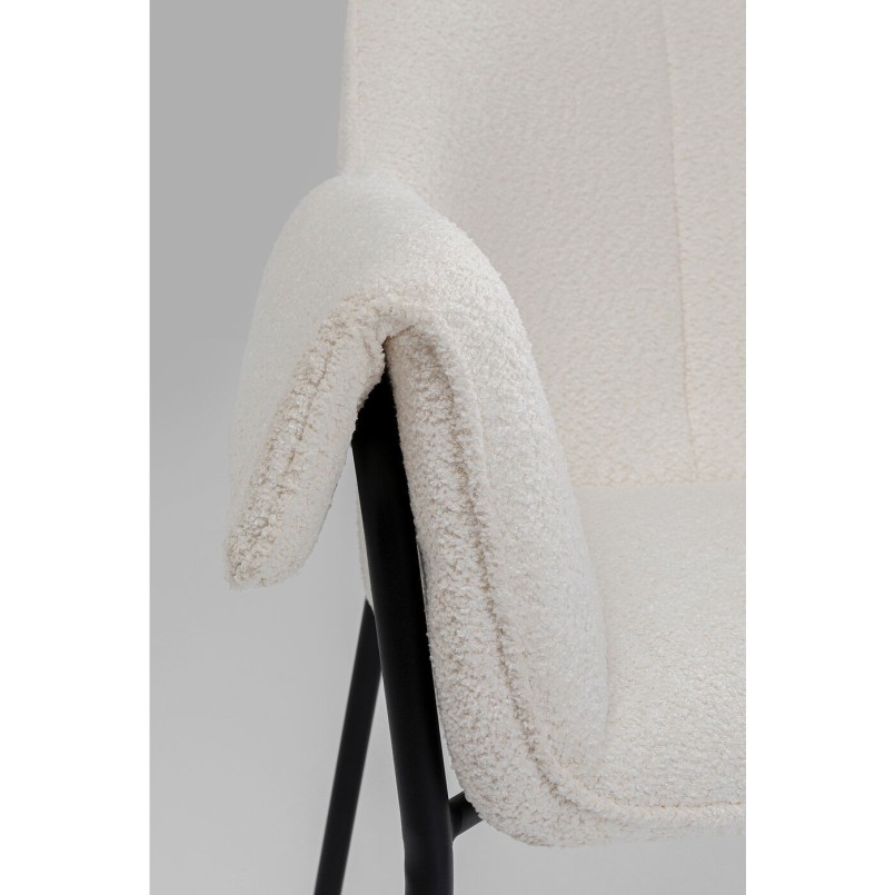 Chaise avec accoudoirs Bess crème Kare Design