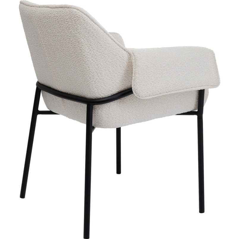 Chaise avec accoudoirs Bess crème Kare Design