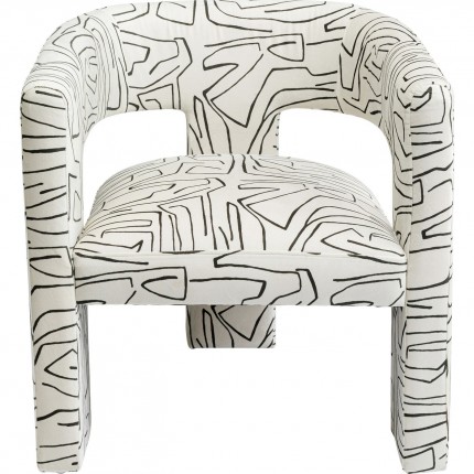 Fauteuil Tripod noir et blanc Kare Design