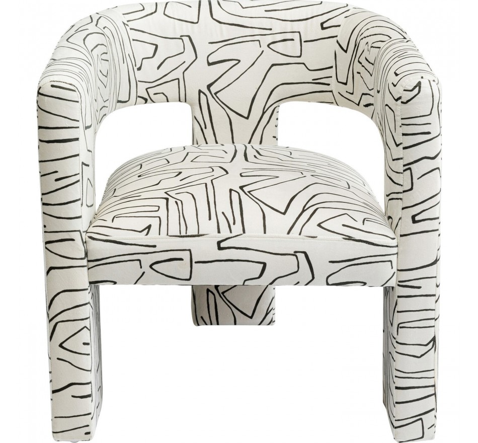 Fauteuil Tripod noir et blanc Kare Design