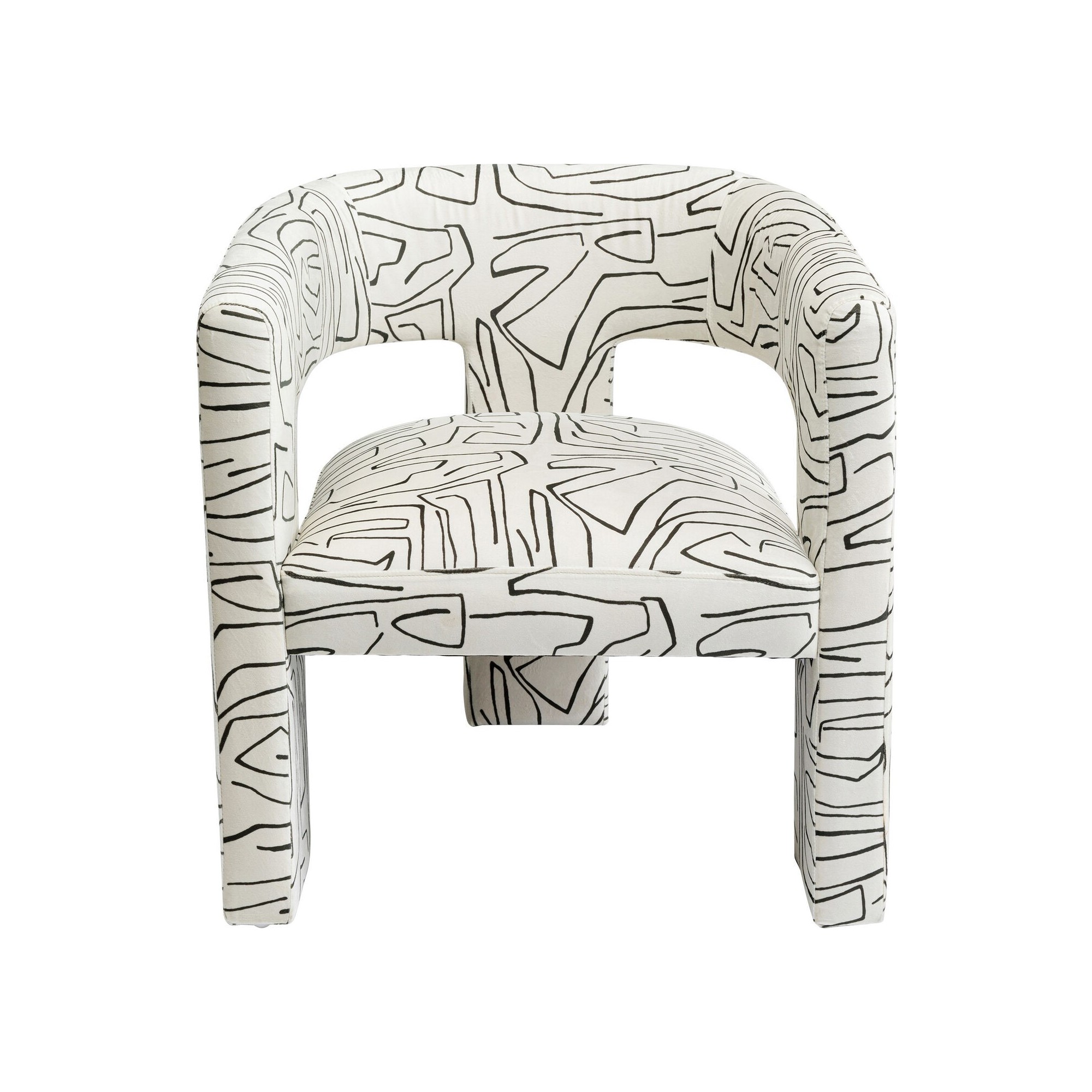 Fauteuil Tripod noir et blanc Kare Design