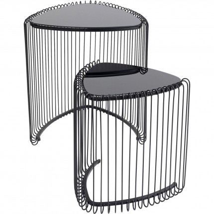 Side Table Wire Triangle black (2/Set) Kare Design Side Table Wire Triangle black (2/Set) Kare Design