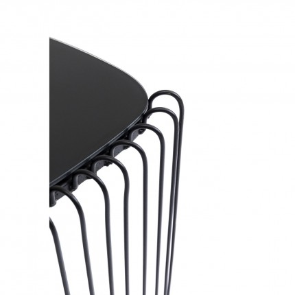 Tables d'appoint triangle Wire noires set de 2 Kare Design