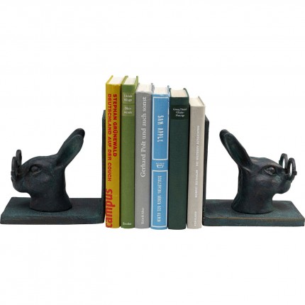 Serre-livres lapins lunettes set de 2 Kare Design