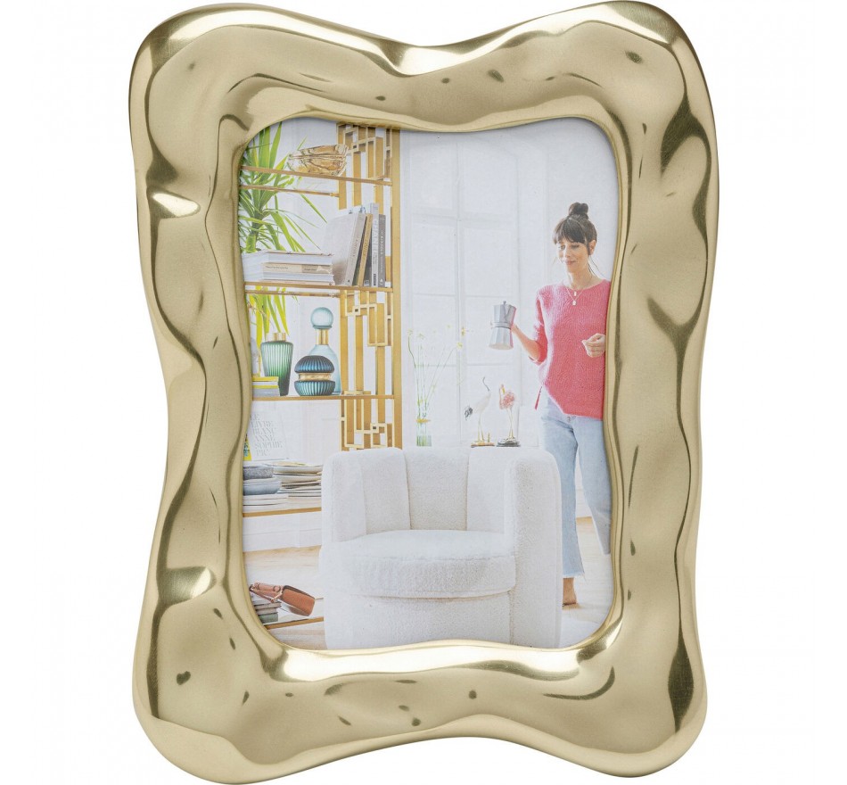 Cadre photo Jade Swing doré 27x33cm Kare Design